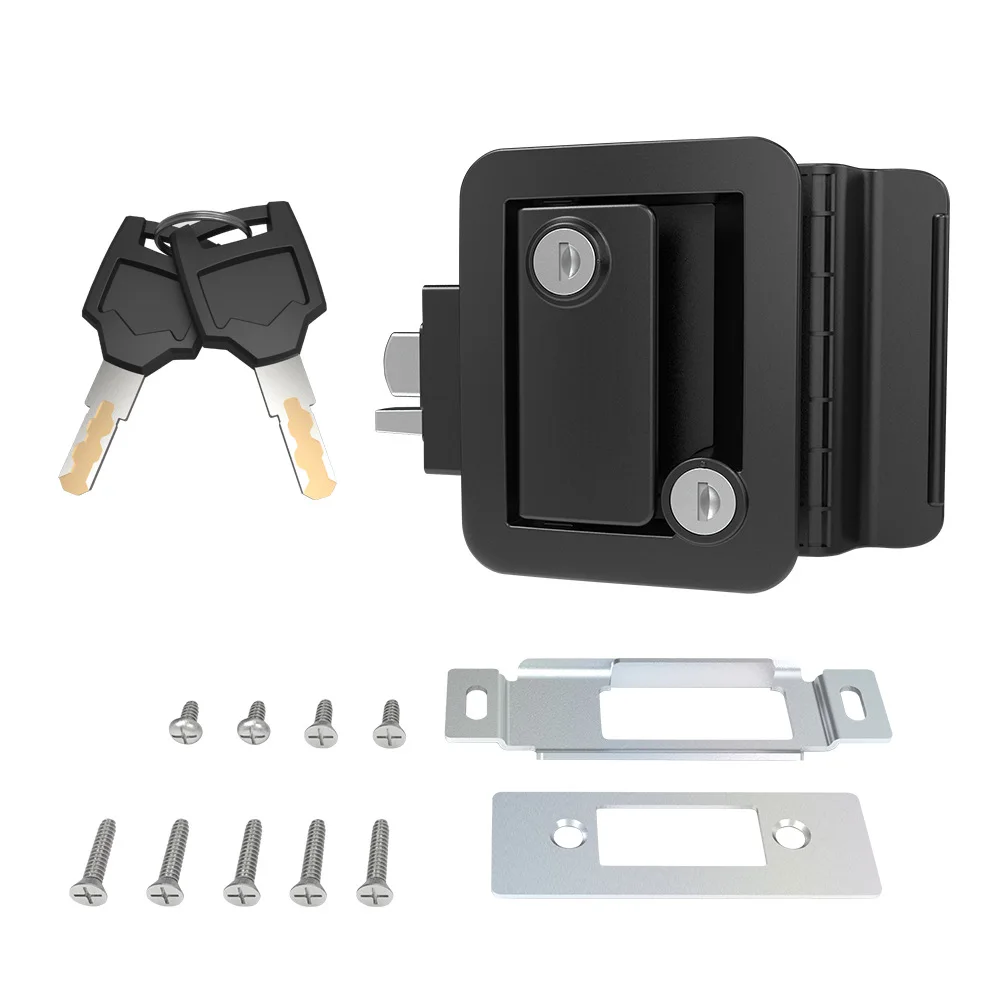 

RV Door Lock Replacement Kit Camper Door Handle Latch with Paddle Deadbolt Latch Handle Knob Deadbolt for Caravan Camper Trailer