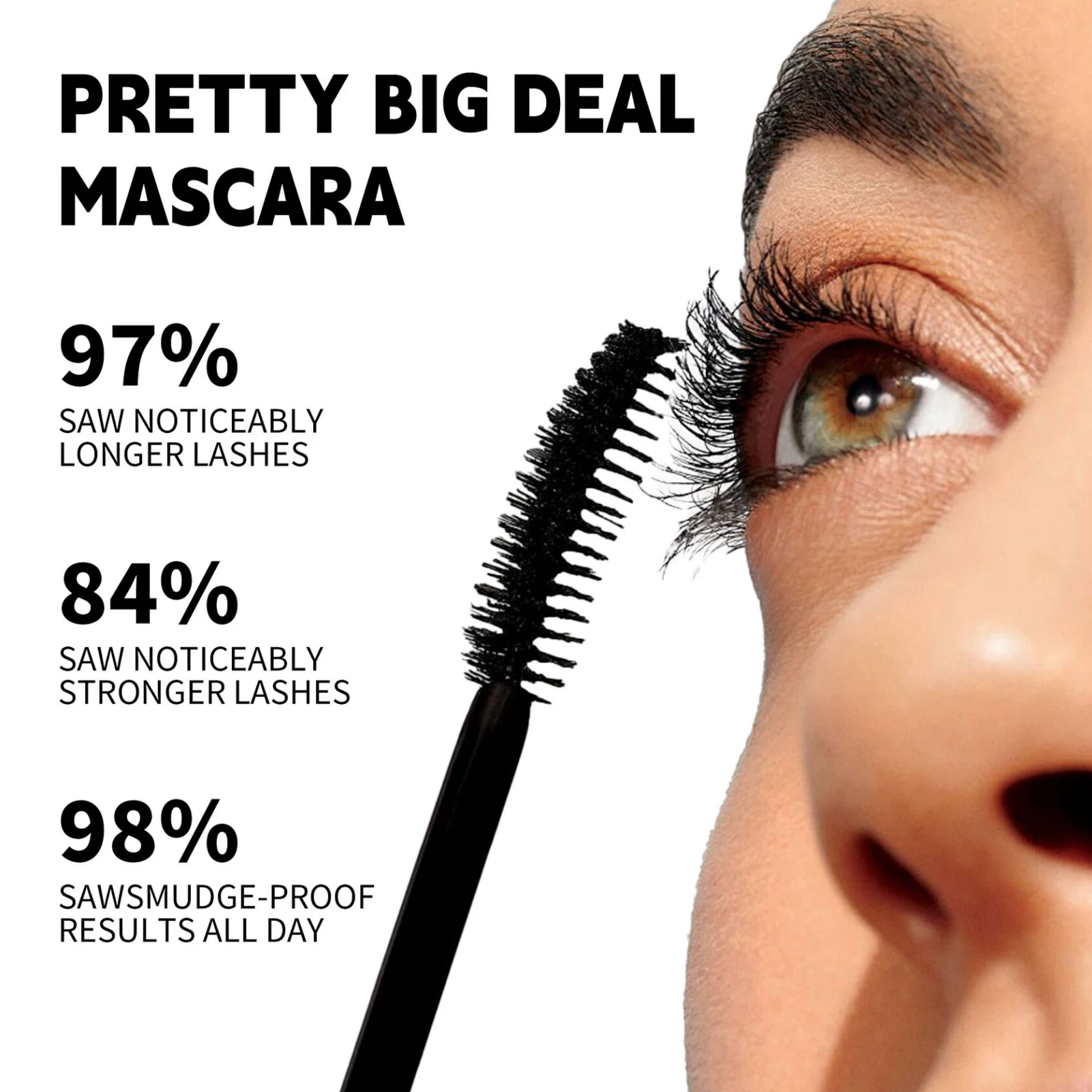 1PC Natural Curly Mascara-Color, Long-lasting, Smudge-proof, Eyelashes Curled and Thick, Suitable for Festivals and Stage Makeup