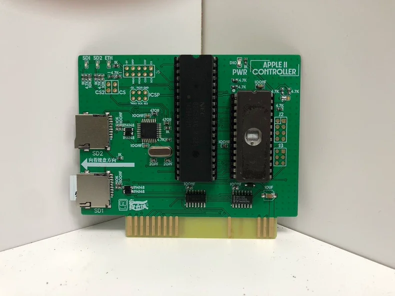 AppleII ProDOS Floppy Drive Emulator Card Supports Plus.IIE.IIGS Machine Has 64KB Of RAM Or More It Can Run 32MB PRODOS Programs