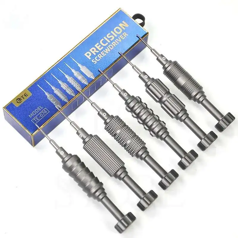 TE-674 High Hardness Screwdriver Kit Convex Cross Torx T2 Y0.6 Pentalobe Phillips For Phone Watch Tablet Repair Opening Tool