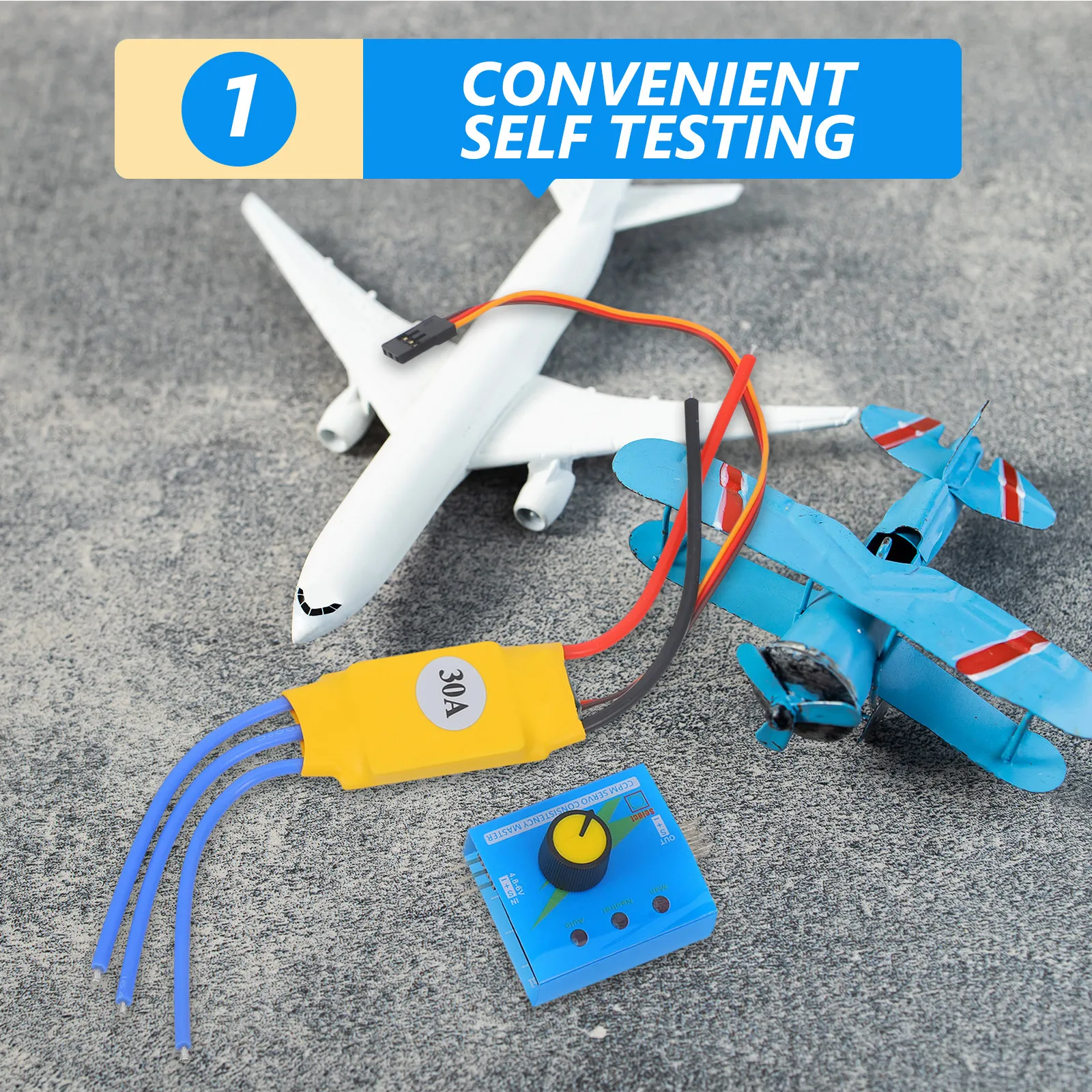 Probador de protección contra voltaje anormal para modelos de aeronaves RC, herramienta de ajuste de rendimiento, monitoreo de voltaje para seguridad en el vuelo