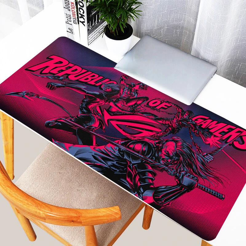 Mouse Pad R-ROG Gaming Desk Mat Laptop Accessories Colorful Gamer Carpet Large Keyboard Mousepad Non-Slip Computer Mouse Mats
