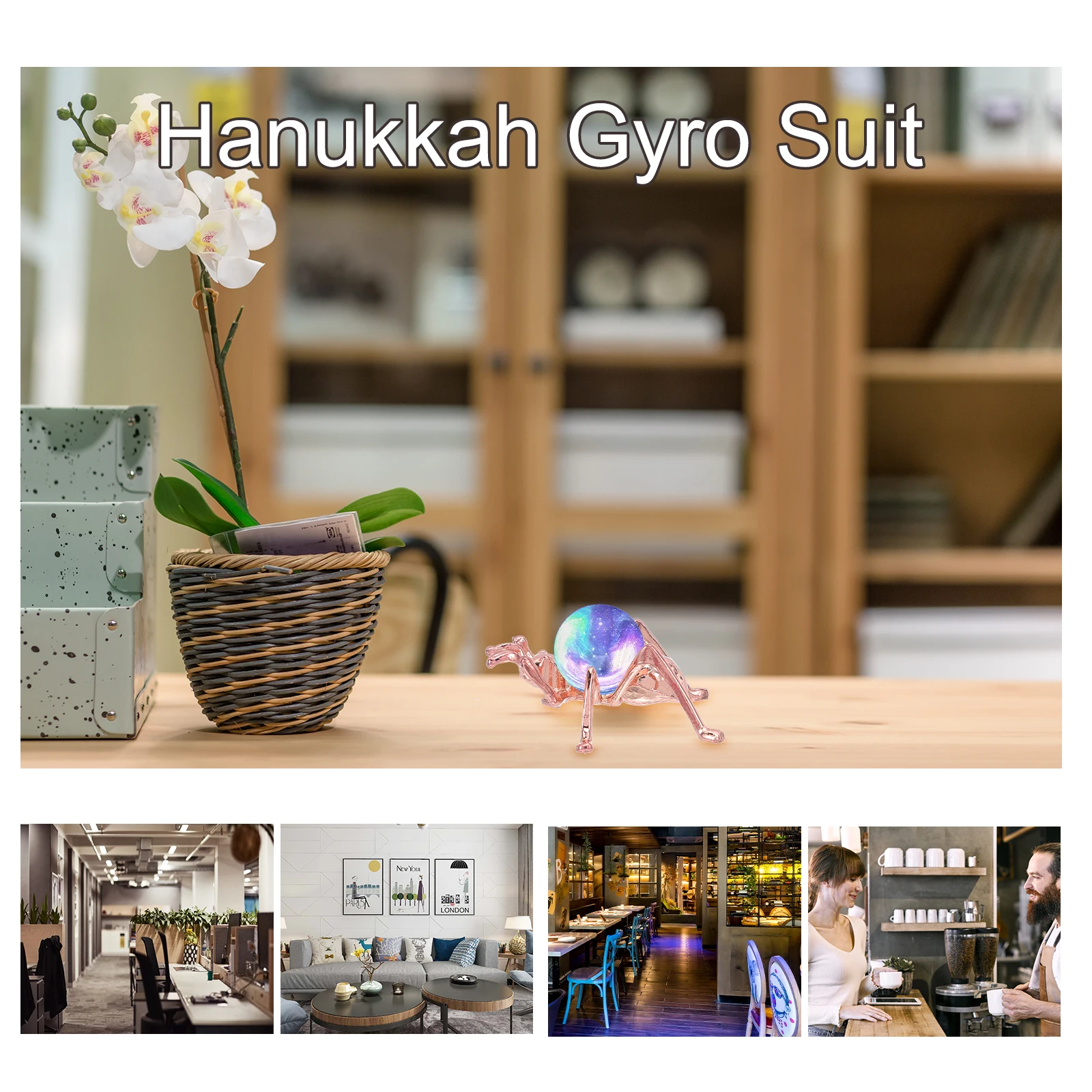 

6Pcs Crystal Sphere Display Stand Rose Gold Metal Ant Base Orb Holder Clear Glass Sphere Rack for Desktop Decor