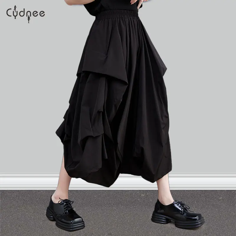 Casual Women Wide Leg Lounge Pants Plus Size Capris Loose Trousers Solid Palazzo Pants Lounge Big Size Slacks Jogger