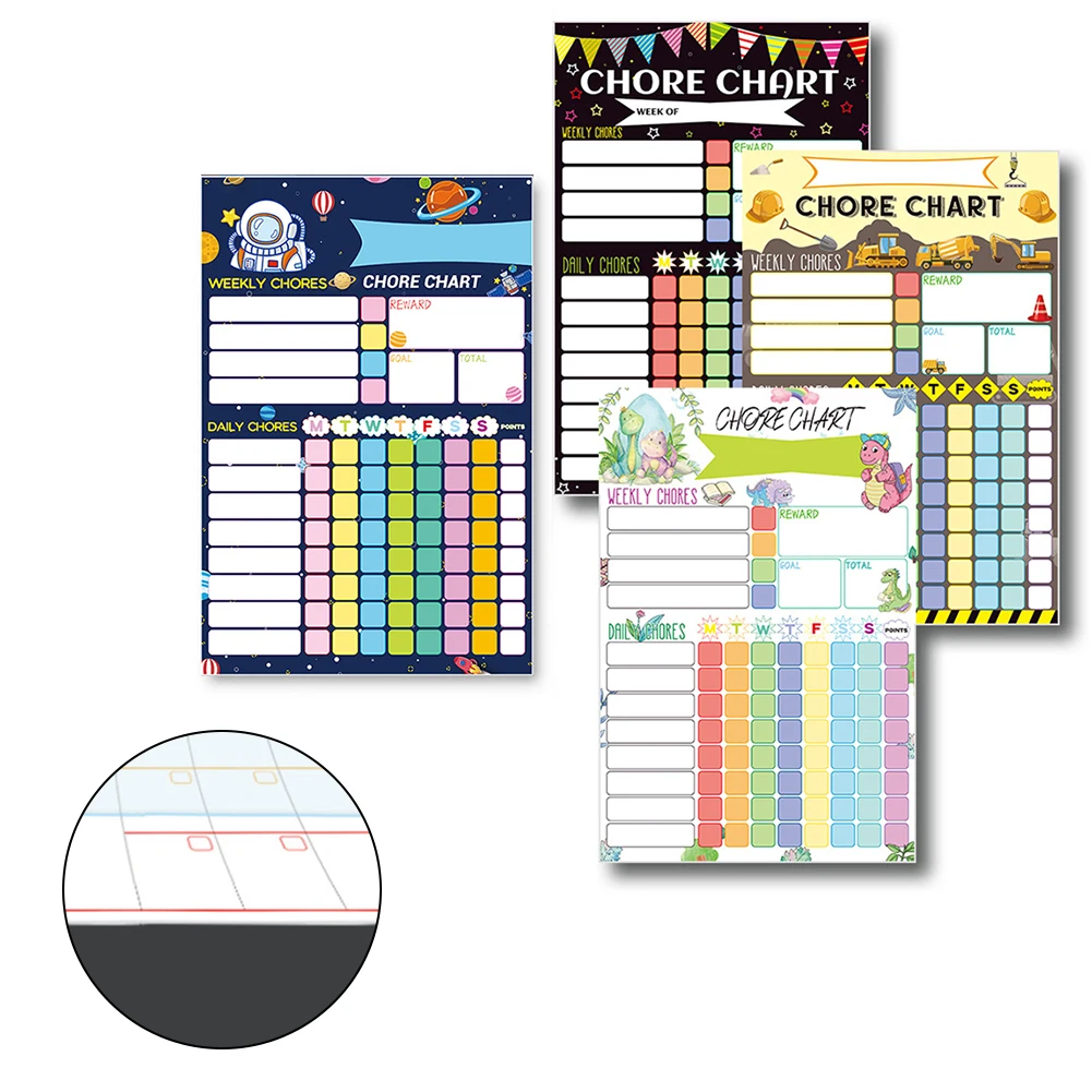 ابق منظمًا مع مخطط أسبوعي مغناطيسي، لمسة نهائية مسح جاف ممتازة، دعم مغناطيسي بالكامل لوضع آمن على الثلاجة #6