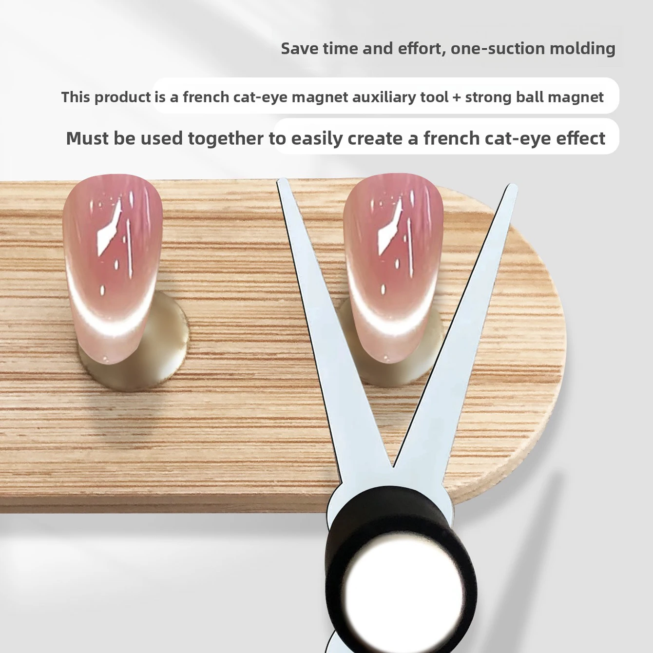 MIANEL 2026 Neuer Doppelkopf-Katzenaugenmagnet für Nagelkunst – Effekt für Schleifen, French, Sternenlicht, Glasperlen – Starkes Magnetwerkzeug – Detail 13