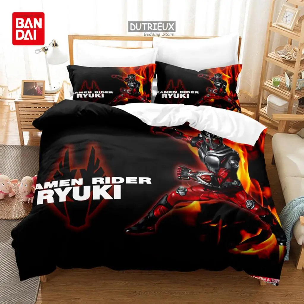 Bandai Cartoon Kids Kamen Rider Bedding Set Quilt Duvet Cover Sets Home Decor Twin Single Queen King Anime Gift