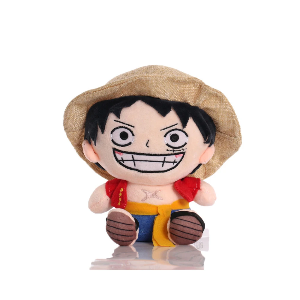 20cm One Piece Anime Figure Zoro Luffy Chopper Plush Toys Cute Cartoon Plushie Stuffed Dolls Pendant Kids Xmas Gifts