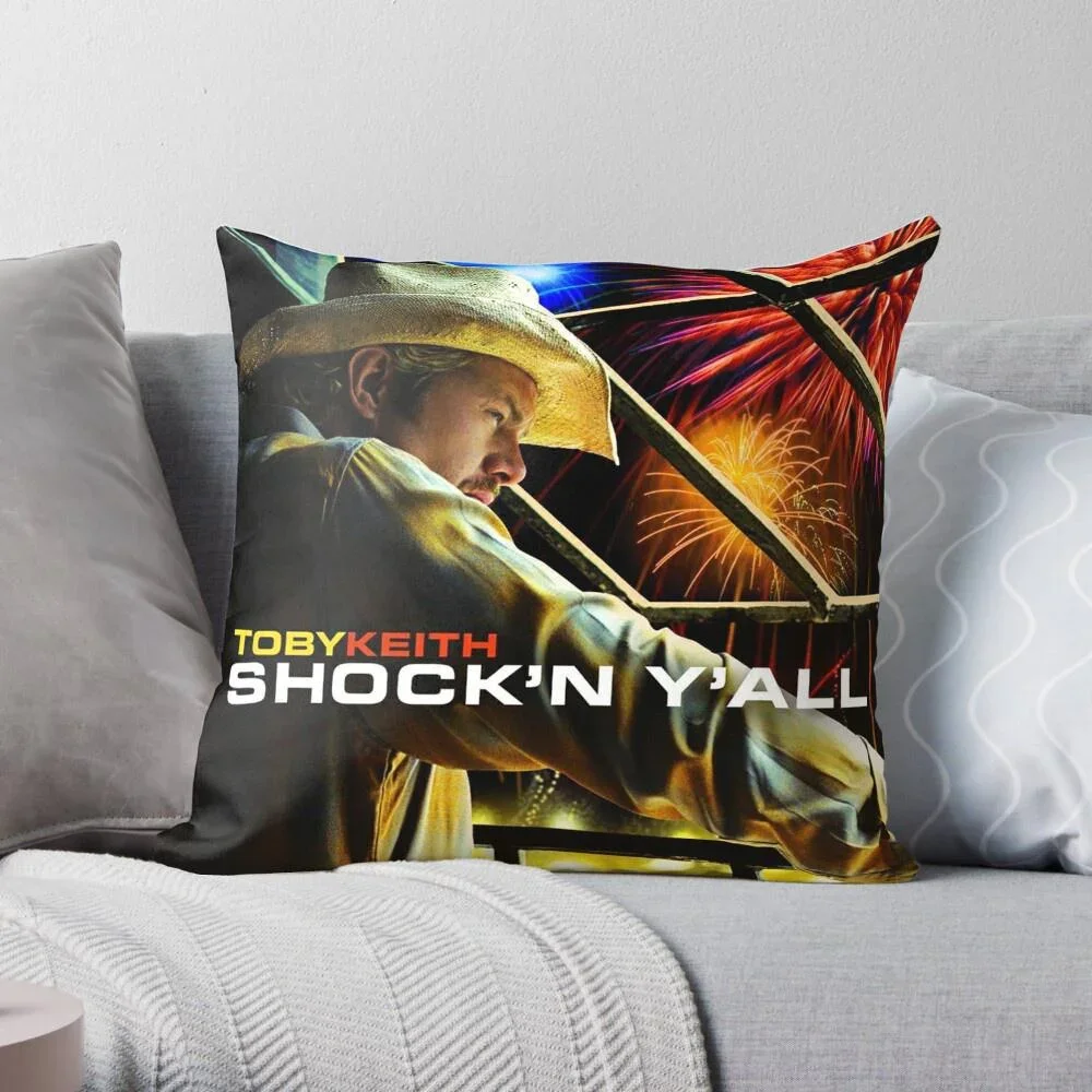 Toby Keith Shockn Yall Printed Pillow Case Sofa Car Soft Cushion Cover Case Home Decor Accessories