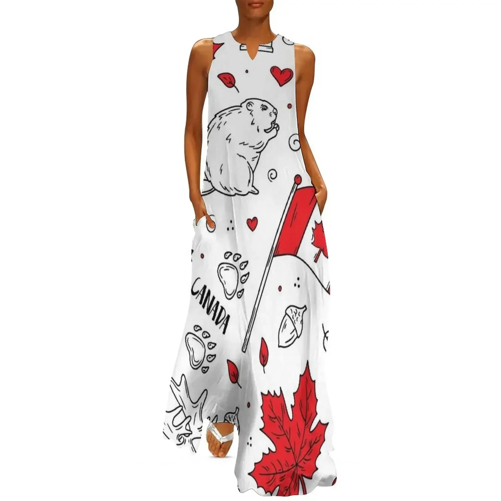 

Canada day Long Dress wedding guest dress 2025 dress for women summer summer clothes for women summer dresses womens 2025