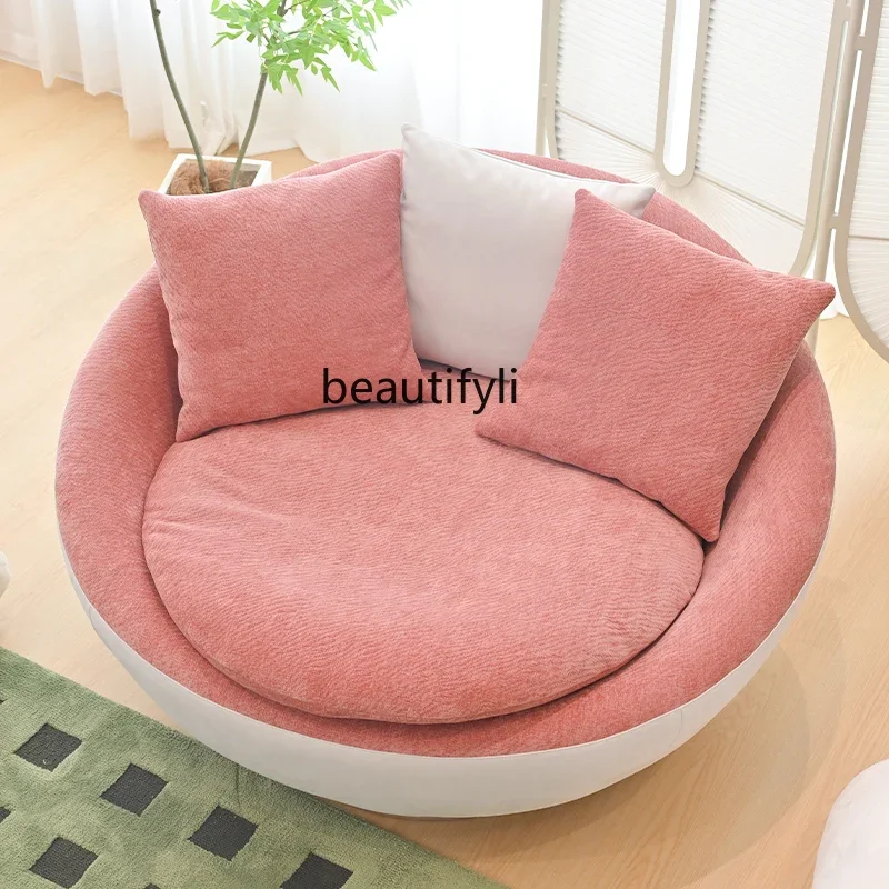 Rotary chair leisure rocking  can rotate 360 degrees color matching single   lazy sofa leisure chair