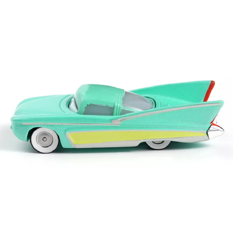 Disney-Coche de juguete de Metal fundido a presión para niños, Cars 3 Pixar, Flo, 1:55, Lightning McQueen, regalo para niños y niñas, regalos de