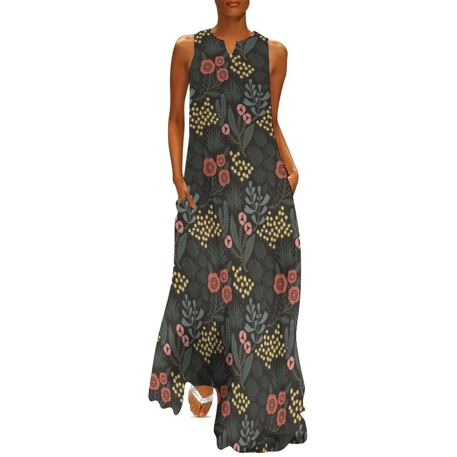 Night Garden Long Dress Women