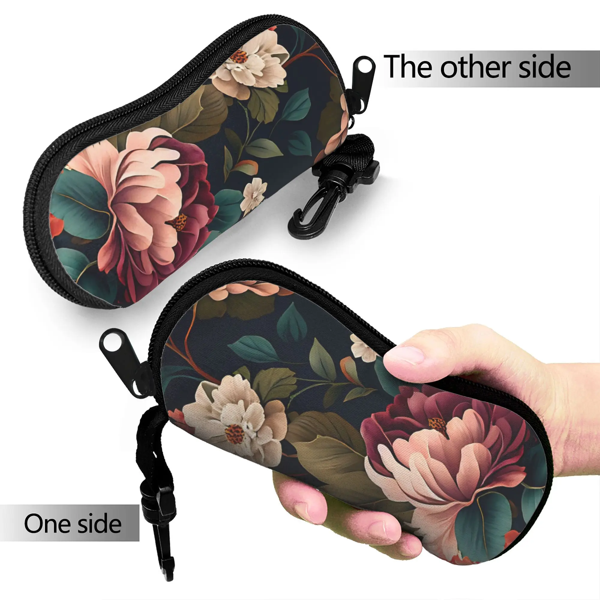 Vintage Poppy  Glasses Case Cover  Convenient Sunglasses Case For Men Women Classic Eyewear Organizer Custom Eyeglass Protector