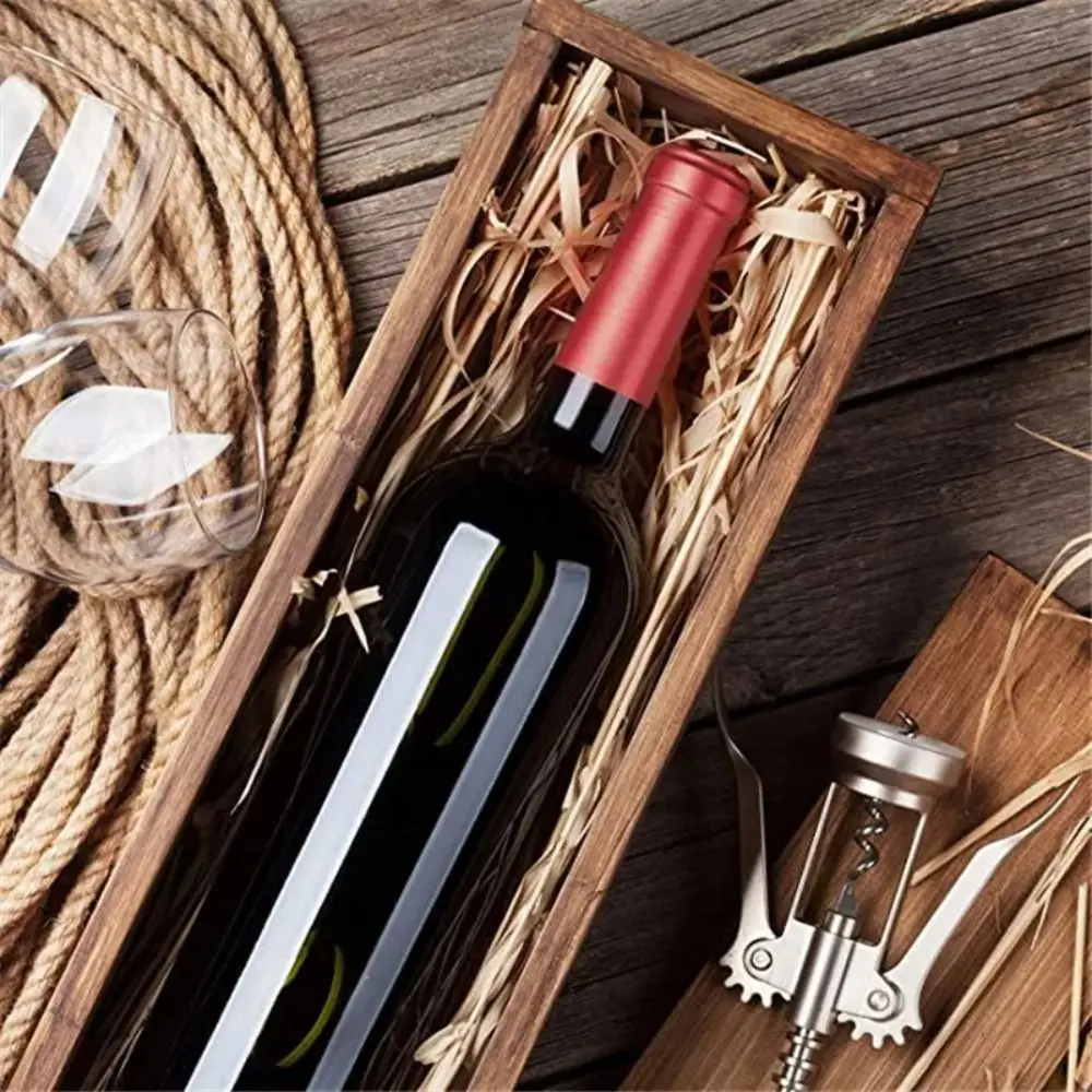 100Pcs PVC Wine Heat Shrinkable Cap Straight Mouth Tear Tab Wine Shrink Film Wrap Gold Red Wine Bottle Cap