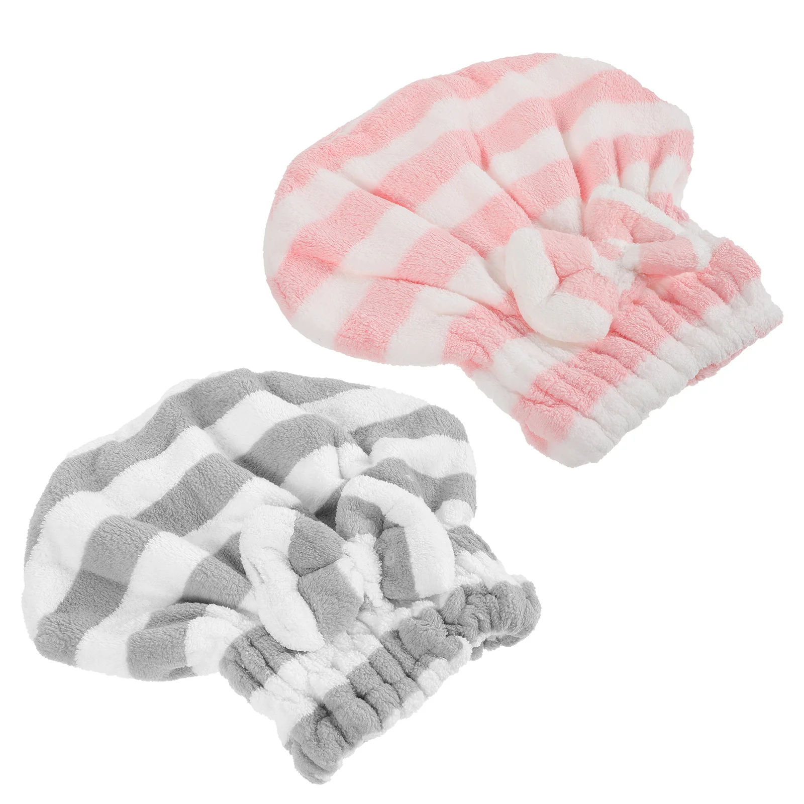 

2pcs Hair Drying Hat Wet Hair Wrap Quick Drying Bath Cap Absorbent Head Towel Turban For Women Shower Bathing Supplies Fast Dry
