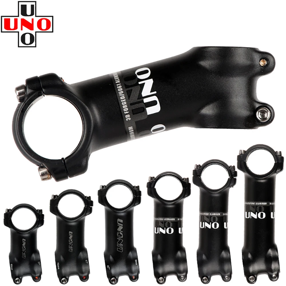 UNO Aluminum MTB Bicycle Stem  28.6*31.8mm 60-130mm +/- 7/17Degree Ultralight Handlebar  Matt Bike Accessories