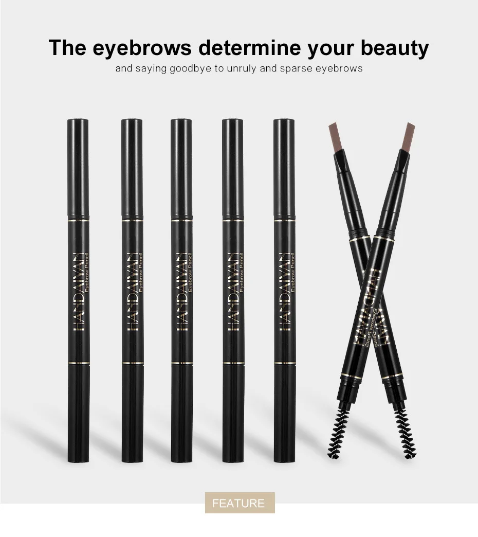 Waterproof Eyebrow Pencil Dark Brown, Premium Eye Brow Pencil Brn with Spoolie Brush, Longwearing for Perfect Brows Dropshipping