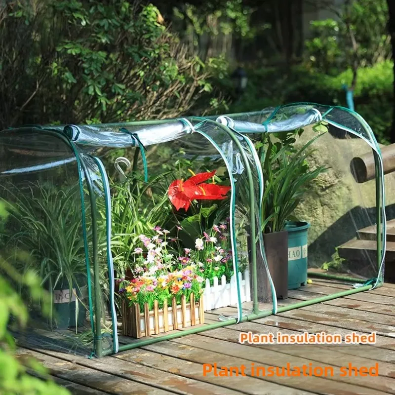

Утепленная домашняя теплица для растений, мини-оранжерея для балкона, морозостойкая уличная палатка для выращивания, портативная система защиты для сада