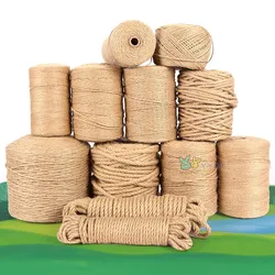 Jute Cord Twine Rope for Children, Handmade DIY Material, Kindergarten Environment Decoration Bundled, Retro Hemp Cord