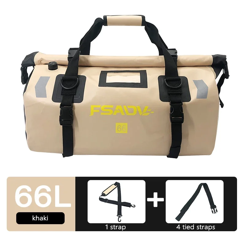 Waterproof Large Capacity Storage Bag Motorcycle Tail Bags Cycling Hiking Bag for Rafting Canoe Boating Swimming Travel Bag