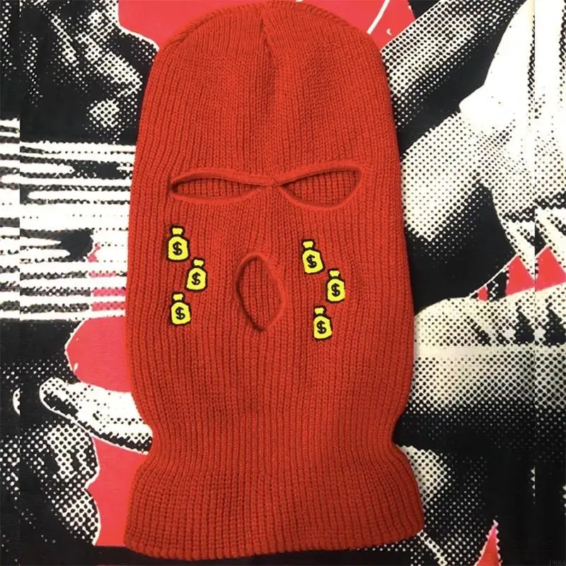 

P88A Creative Knit Balaclava Full Face Cover Money Bag Pattern Mask in Cold Weath