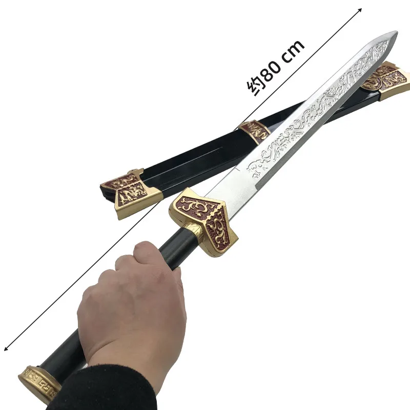 Han Dynasty Sword Cosplay Chinese Ancient 1:1 Weapon Three Kingdoms Role Playing Model Boys Toys Prop Knife Kids Gift