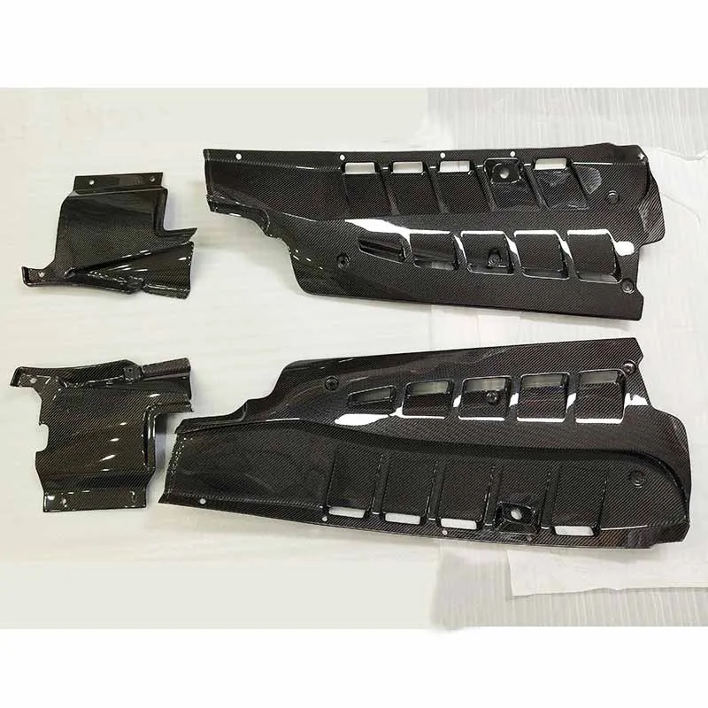 For Ferrari F430 Coupe Real Carbon Fiber Replace Engine Bay Side Panel Cover Kit (Base/Scuderia)