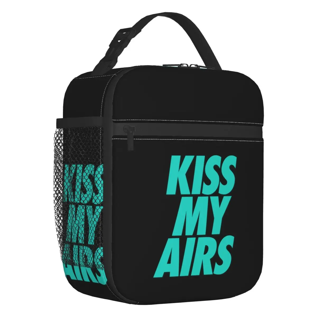 Custom Kiss My Airs Lunch Bag Men Women Warm Cooler Insulated Lunch Box for Kids School