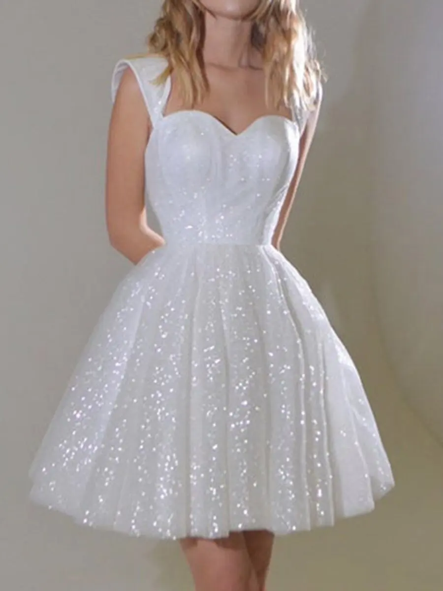 Dress 2026 new sexy sequin suspender short princess evening dress