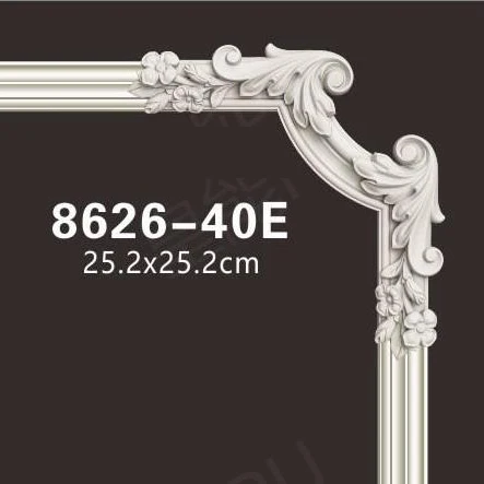 

Polyurethane house decoration elements PU ceiling curtain wall profiles moulding ornament of corners and frame