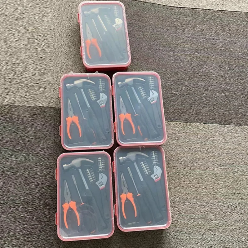 BIESUO 16-piece Household Tool Set Pliers Hammer Wrench Screwdriver Box Set Gift Tools