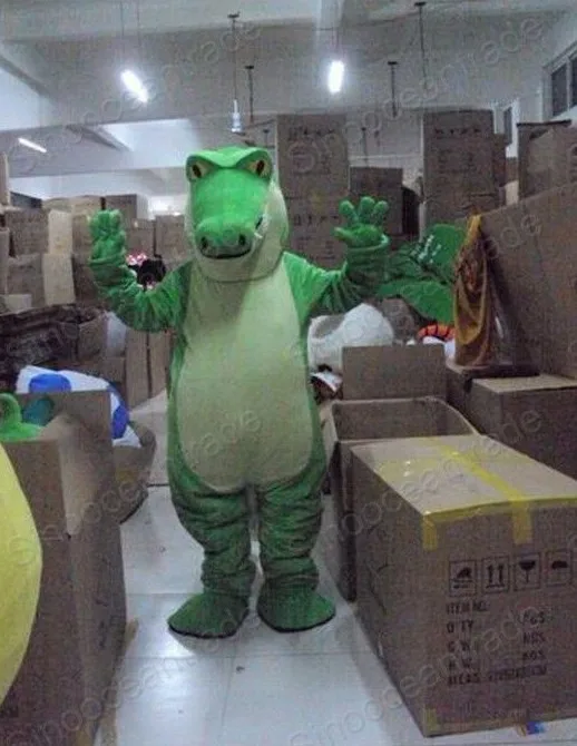 Novo personagem adulto crocodilo mascote traje dia das bruxas vestido de natal corpo inteiro adereços roupa traje da mascote