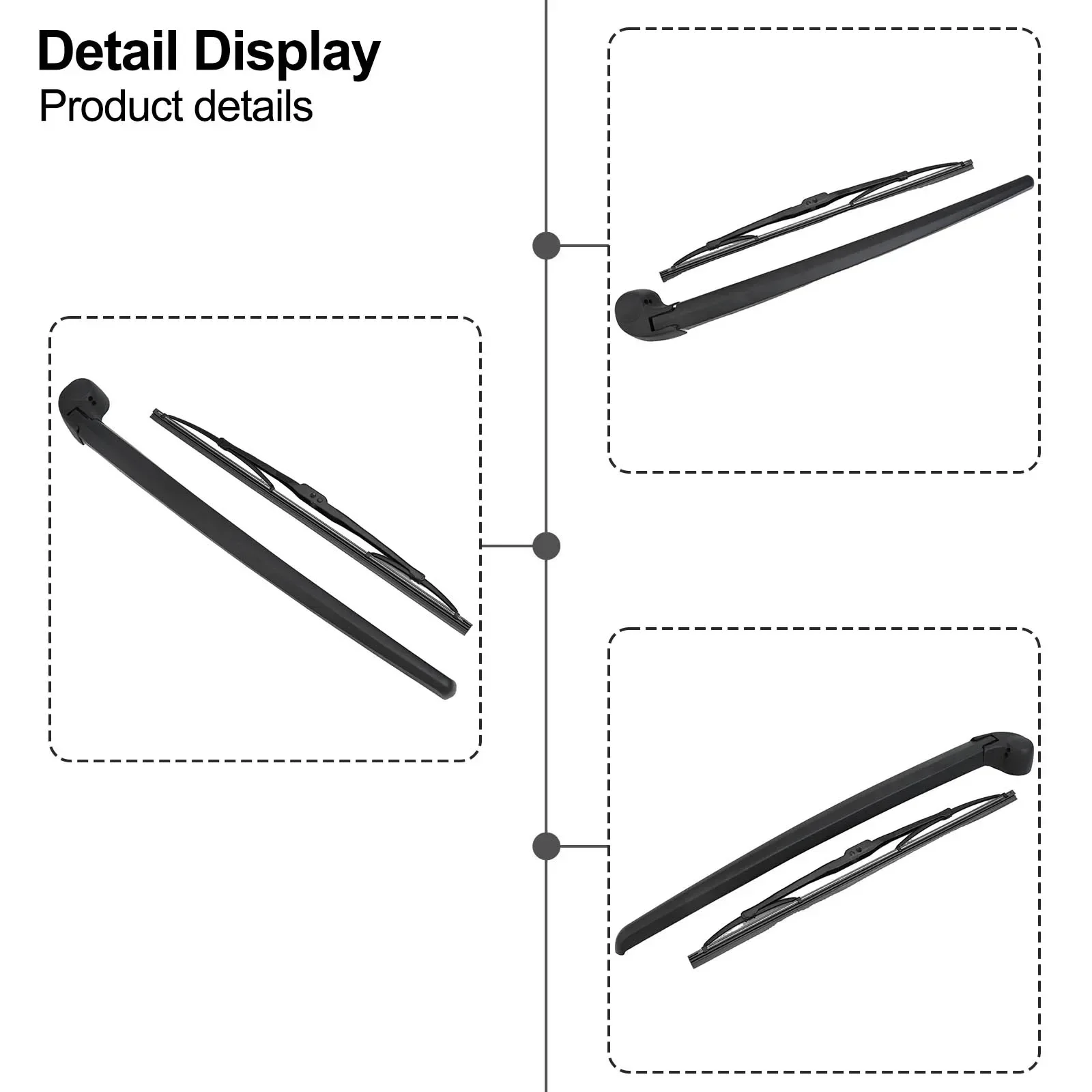 

Pop Automotive Wiper Arms Car Wiper Replacement Car Maintenance As Shown OE Part Number 8E9955407C Plastic Material
