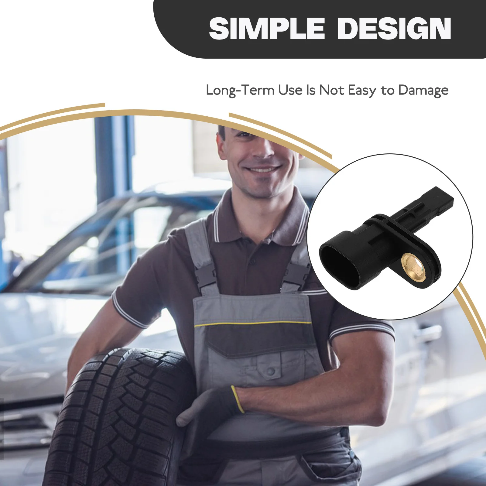 Rueda para múltiples modelos de automóviles Material Abs Fácil instalación Seguridad de conducción mejorada Sensor de velocidad del automóvil Sensor de velocidad de la rueda Abs