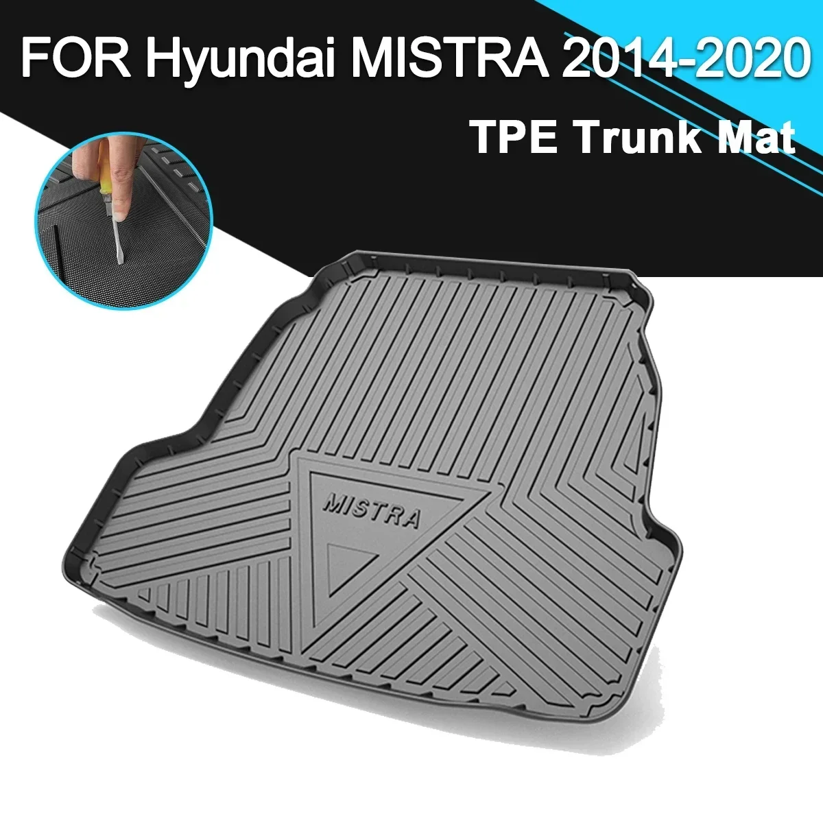 

Car Rear Trunk Cover Mat Rubber TPE Waterproof Non-Slip Cargo Liner Accessories For Hyundai Mistra 2014-2020