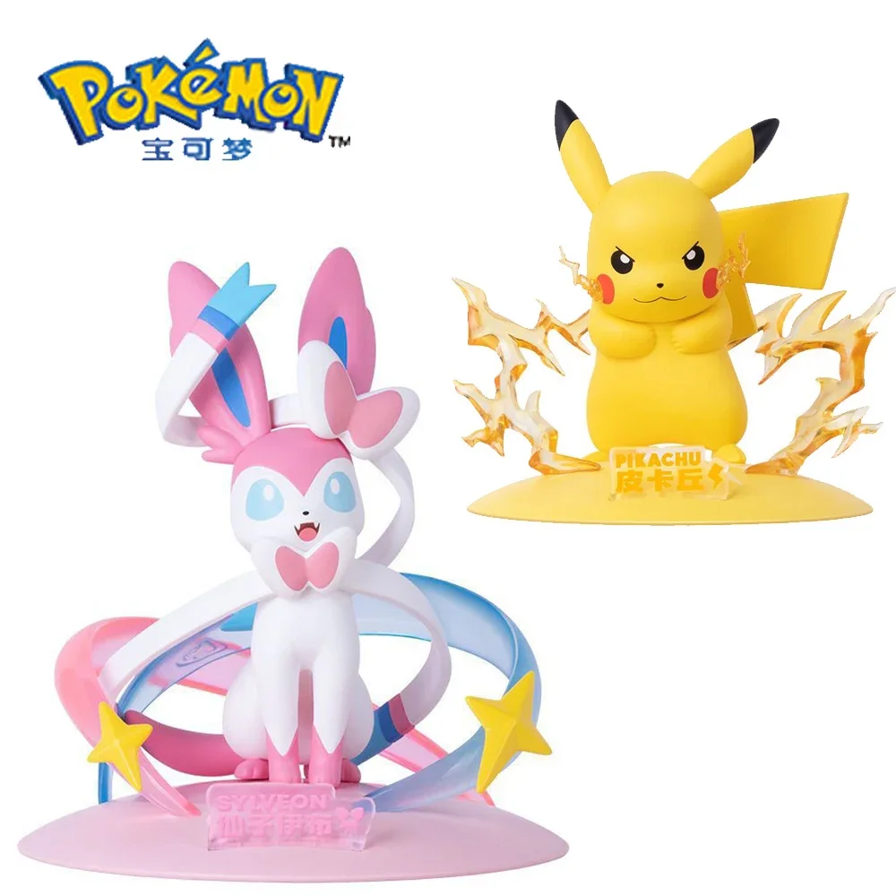 Cartoon Cute Pokemon Action Figures Pikachu Mewtwo Dragonite Meowth Piplup Desktop Ornament Model Toys Popular Beloved Gifts