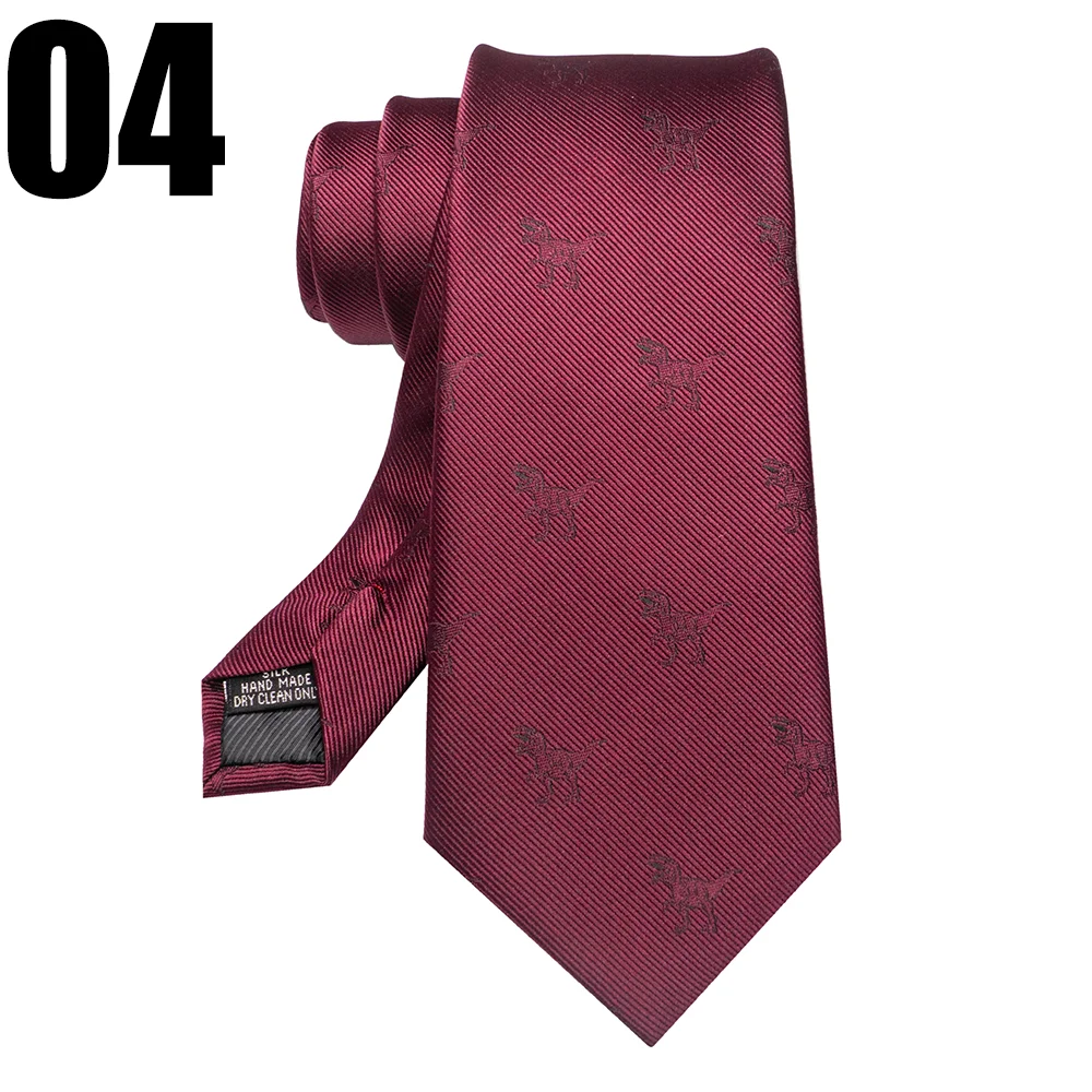 EASTEPIC 8 cm rot-blaue Jacquard-Krawatten für Herren, Herren-Krawatte, hochwertiges Accessoire, Geschäftsgeschenk, Fuchs, Drache, Flamingo, Schnecke, Ente, Tier – Detail 10
