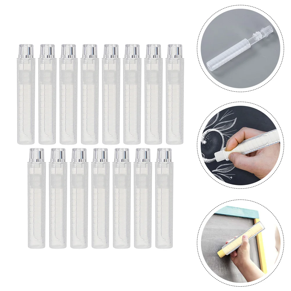 15 Pcs Chalk Set Magnetic Chalkboard Adjustable Stand Clear Container Holder Water Soluble Clip Cover Plastic Portable