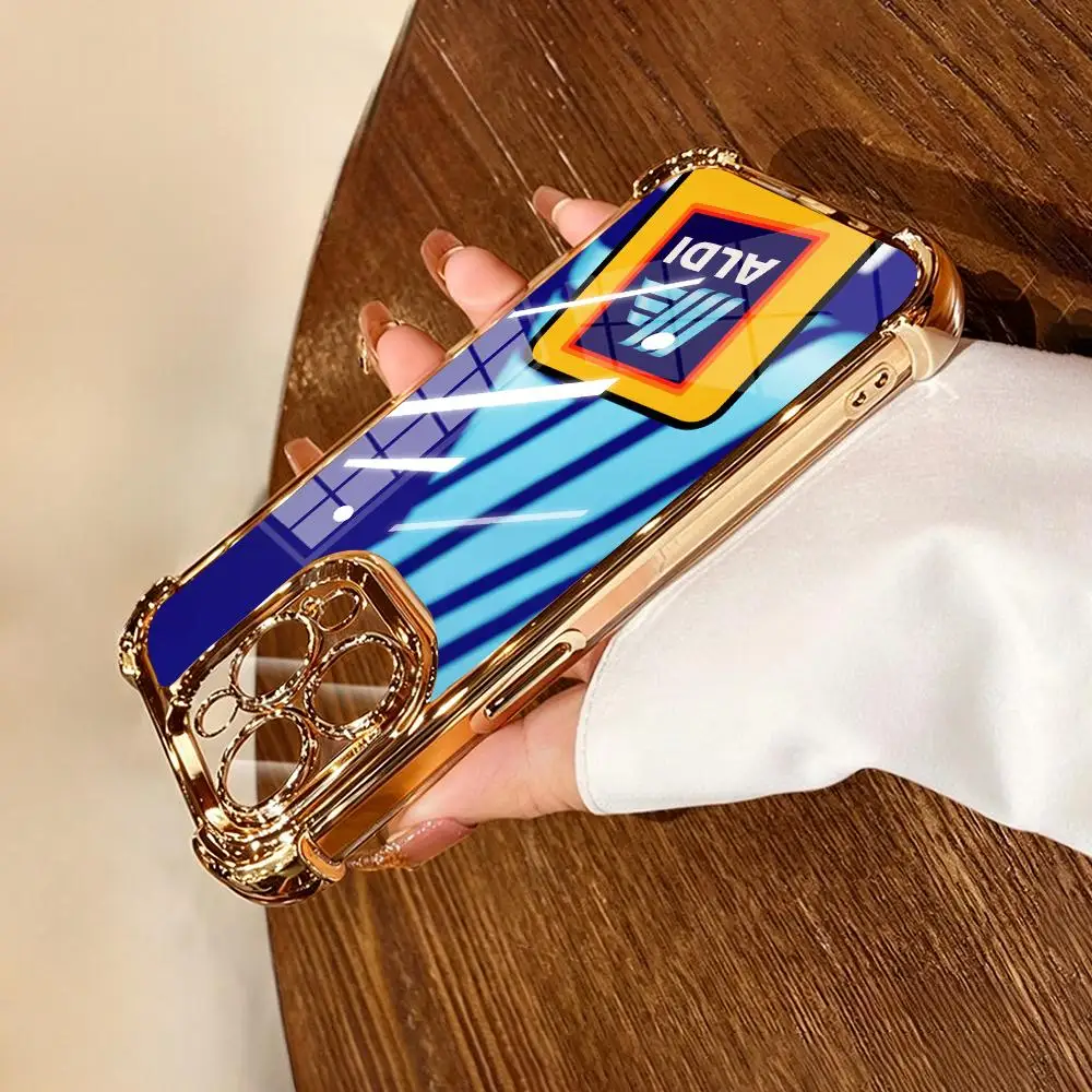 aldi metro Phone Case For iphone 18 17 16 15 14 13 12 11 Pro Max Plus Transparent Electroplated Drop-proof