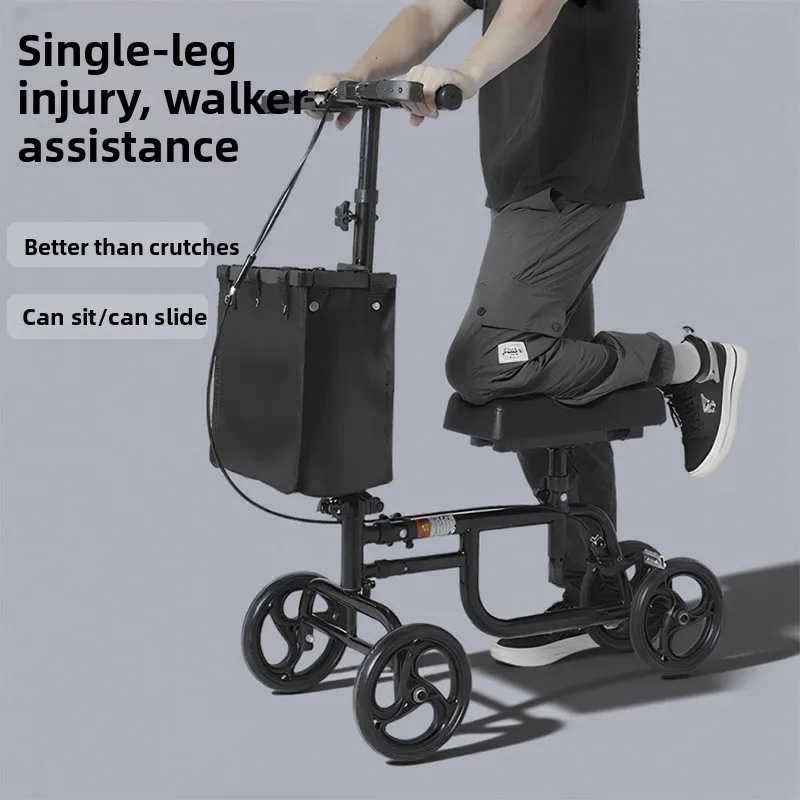Knee Walker Scooter Crutch Alternative for Fracture Recovery Mobility Aid Steerable Cart Leg