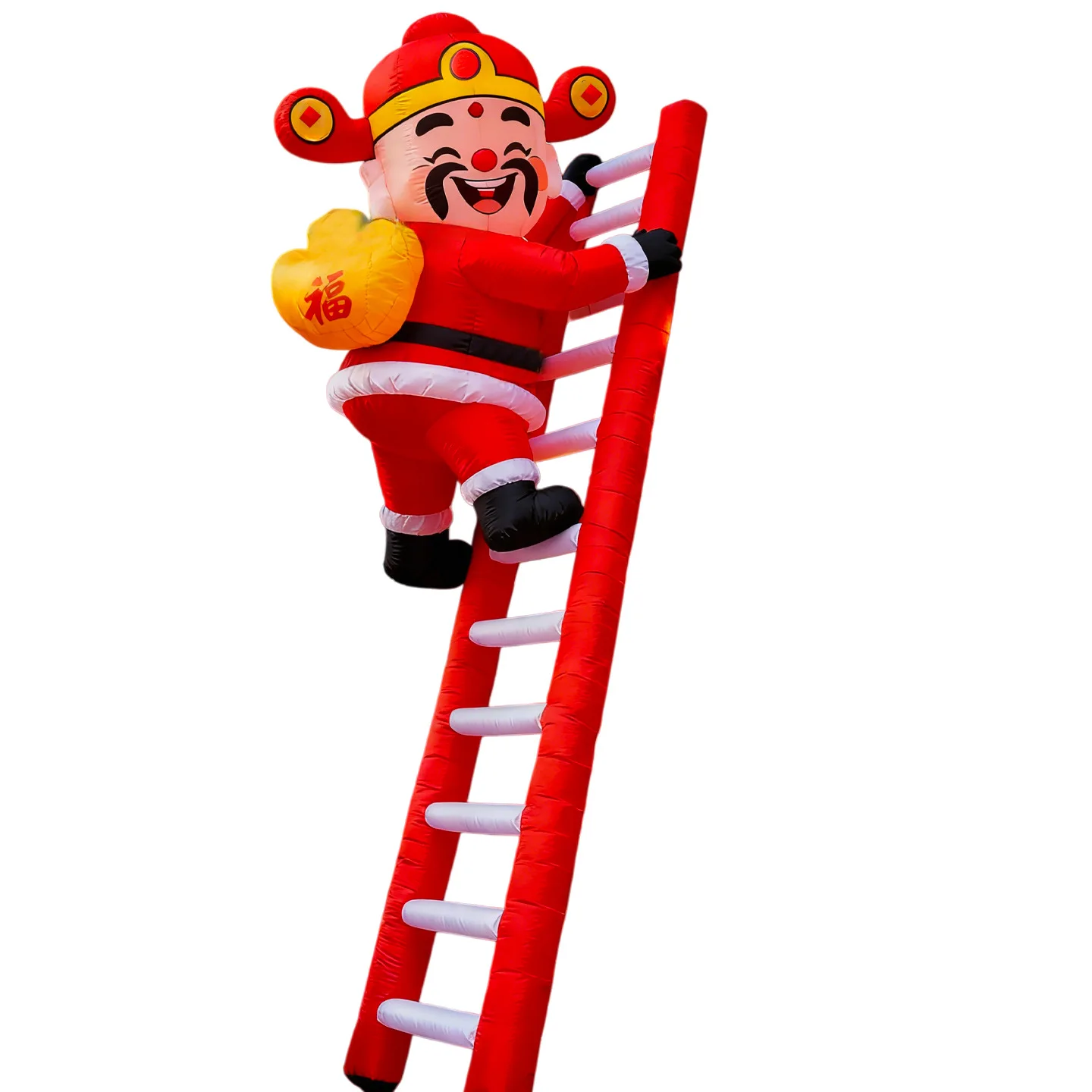 

Рождественская елка, лестница, Санта-Клаус, снеговик, воздушная форма, надувная светящаяся креативная настенная подвеска для скалолазания, Бог богатства airmo