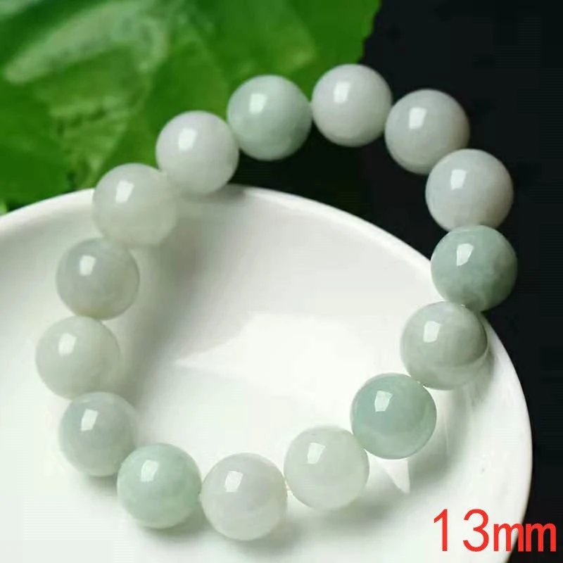 

Браслет из жадеита для женщин и мужчин, круглые бусины Будды из бирманского жадеита