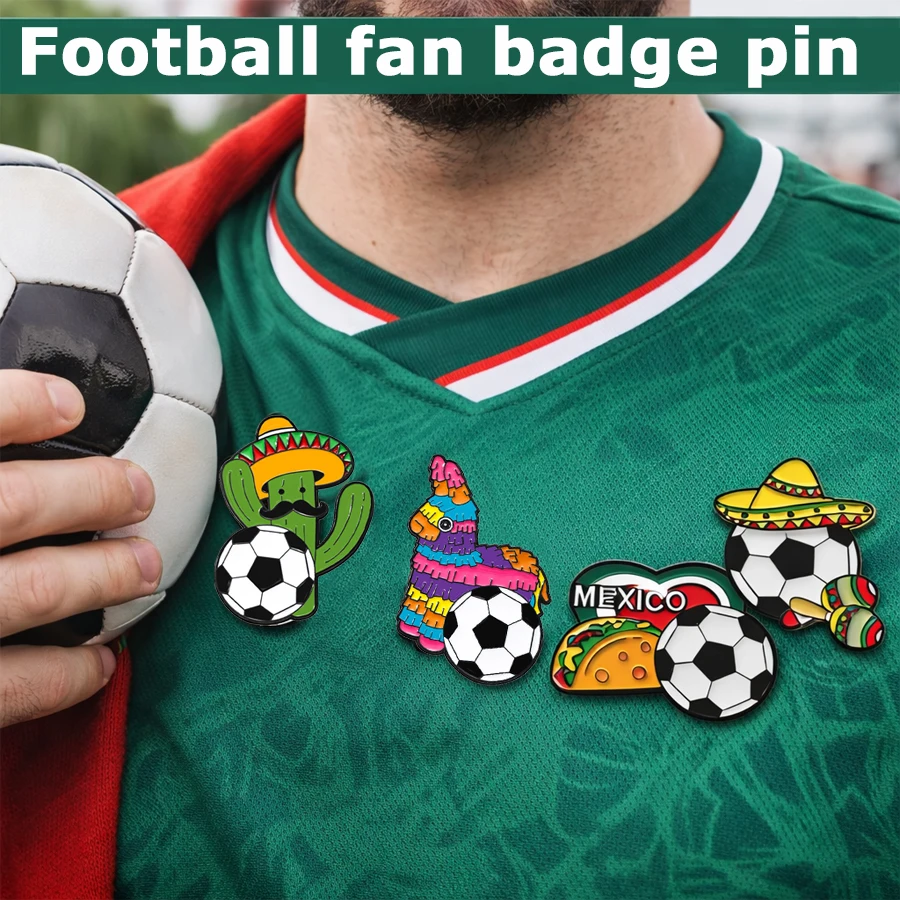 2026 Soccer Fan Enamel Pin  Bag/Clothes Decoration, Gift for Football Fans