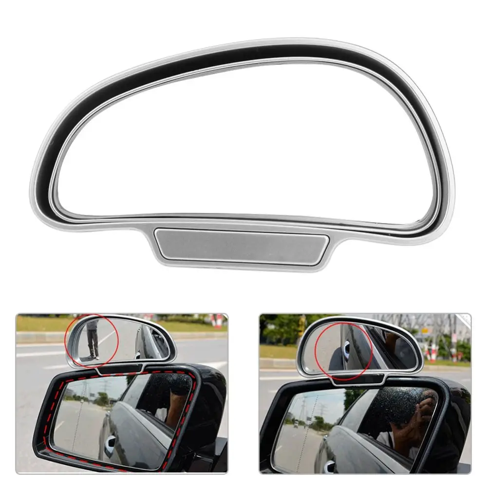 Car Mirror 360 Degree Adjustable Wide Angle Side Rear Mirrors blind spot Snap way for parking Auxiliary rear view mirror