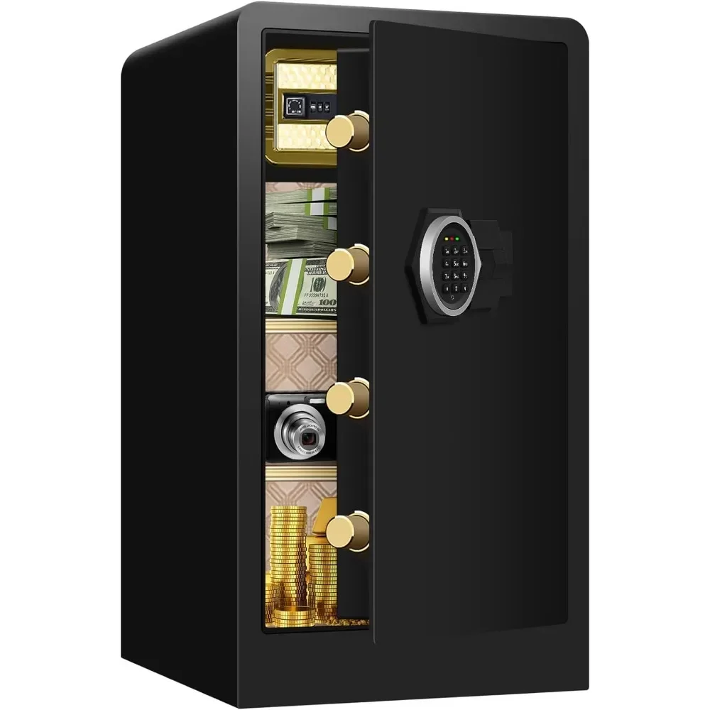 Extra grande Digital Home Security Safe Box, compartimento escondido, Lock Box separado e luz LED, 6,1 pés cúbicos