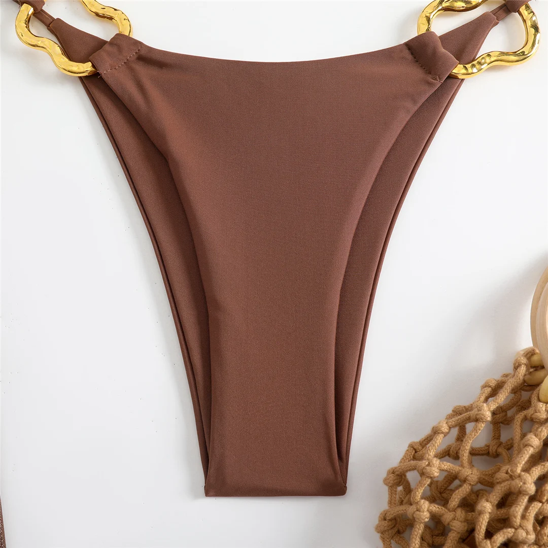 Mit Rock, Neckholder, Metallring, Bikini, Damen-Badebekleidung, Damen-Badeanzug, dreiteiliges Bikini-Set, gepolsterter Badeanzug, Badeanzug, Schwimmanzug V7068 – Detail 30