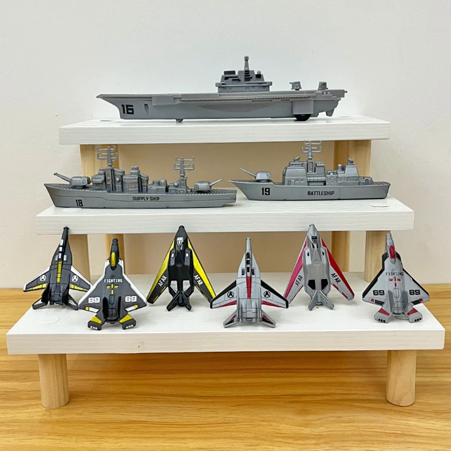 Warship Launcher (Capable of Launching Aircraft) Carrying 6 Fighter Jet Cruiser Models, CHILDREN'S Toy Boy, Holiday Gift