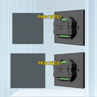 PK4/8 Button Wall Mounted Touch Panel Smart 100-240VAC Zigbee 3.0 Dimmer Switch Through Tuya APP Has Scene Recall For LED Lights