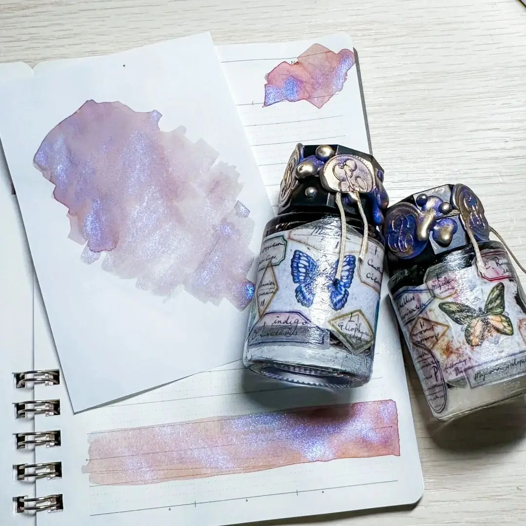 

◆ DREAMINK · Glittering Butterfly In The Grass ◆ Light Chromatography Gradient Gold Pink Ink Handaccount Writing Ink